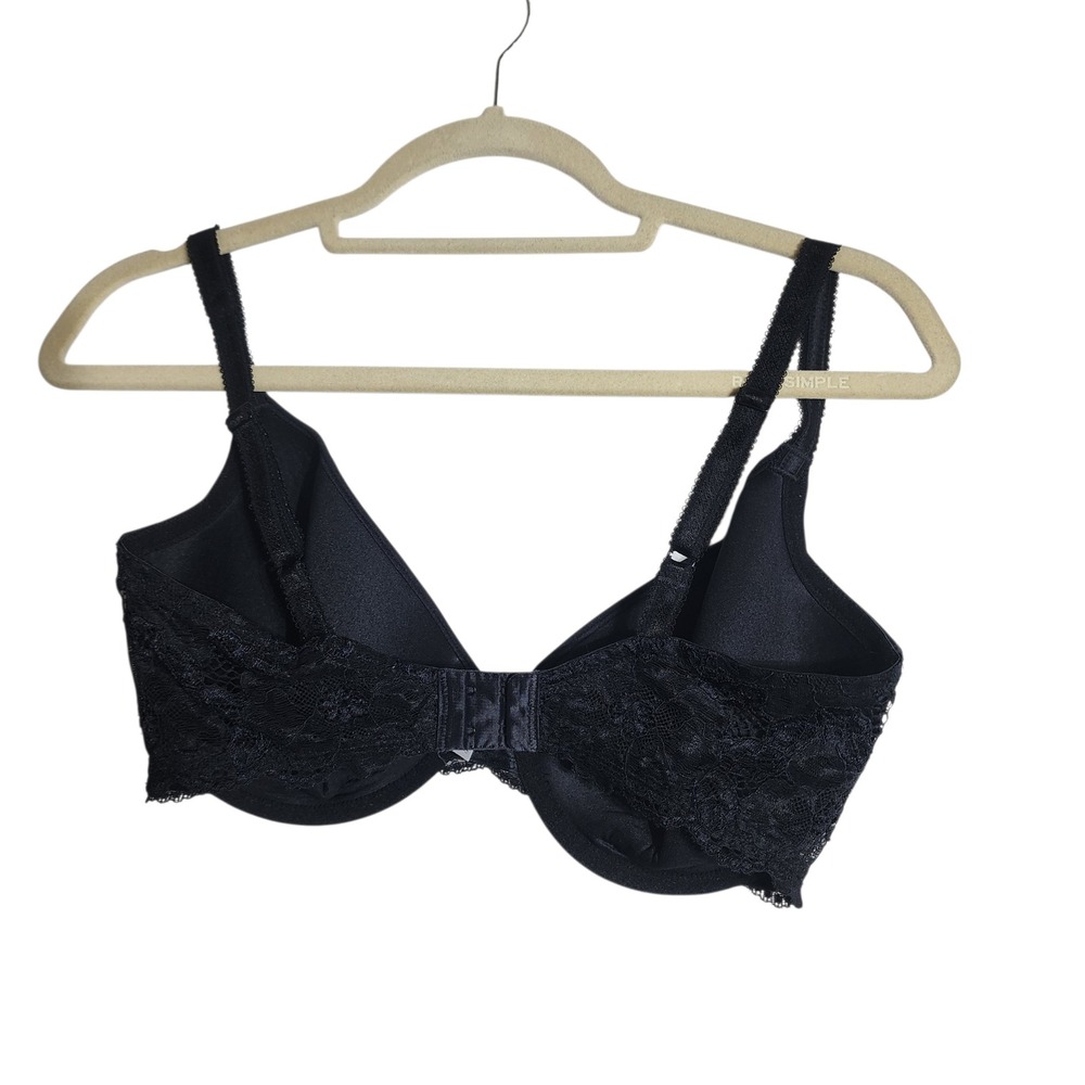 Wacoal Lace Finesse T-Shirt Bra Black Underwire 85340 Womens 36DD